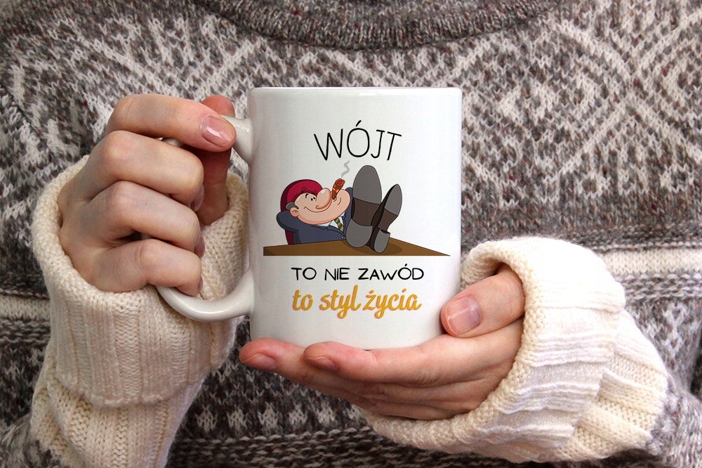 Dla Wójta Kubek Czerwony Wójt Samiec Alfa Prezent Z Nadrukiem Ze Zdjęciem