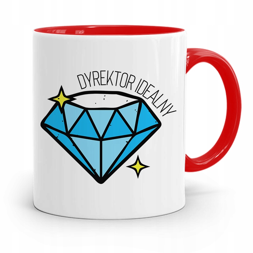 Dla Dyrektora Kubek Czerwony Dyrektor Idealny Z Nadrukiem Ze Zdjęciem