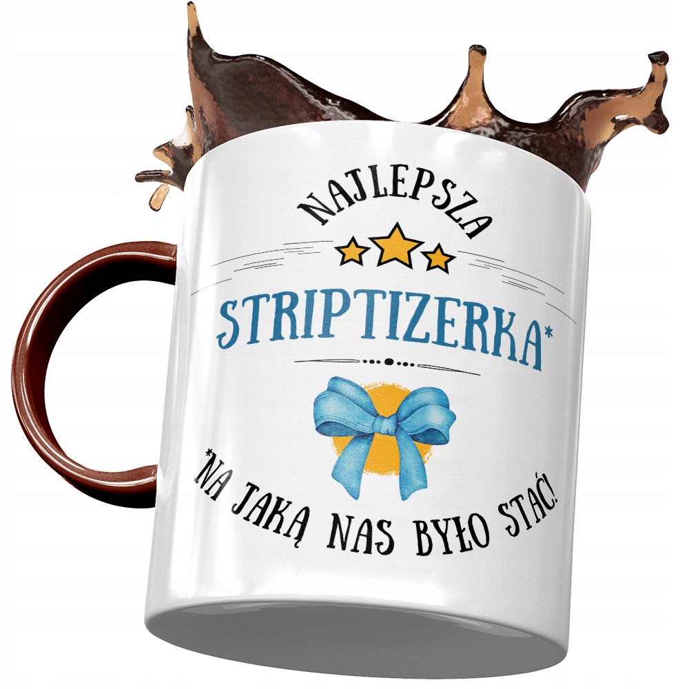 Kubek Bordowy Dla Striptizerki Najlepsza Prezent Z Nadrukiem Ze Zdjęciem