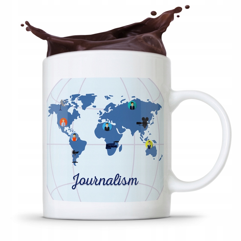 Kubek Dziennikarza Reportera Journalism Prezent Z Nadrukiem Ze Zdjęciem