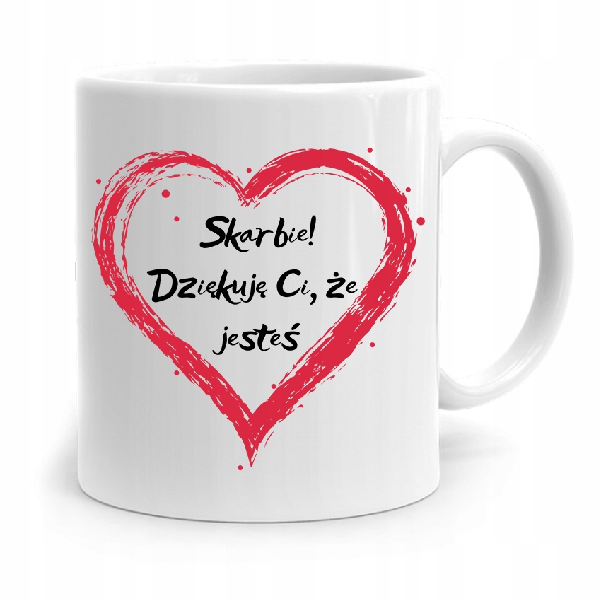 Kubek Prezent Dla Dziewczyny Dziękuję Ci Że Jesteś Z Nadrukiem Ze Zdjęciem
