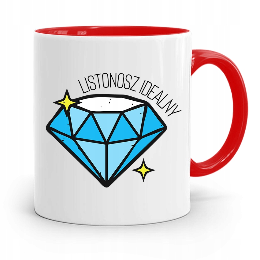 Kubek Czerwony Prezent Dla Listonosza Idealny Z Nadrukiem Ze Zdjęciem