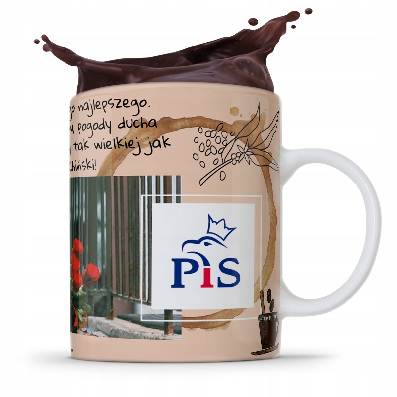 Kubek Full Print Prezesa Jarosław Kaczyński Pis Z Nadrukiem Ze Zdjęciem