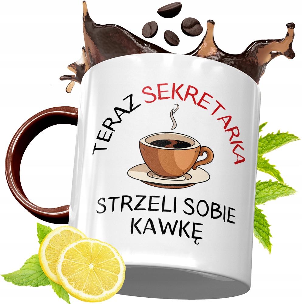 Kubek Bordowy Dla Sekretarki Na Urodziny Prezent Z Nadrukiem Ze Zdjęciem