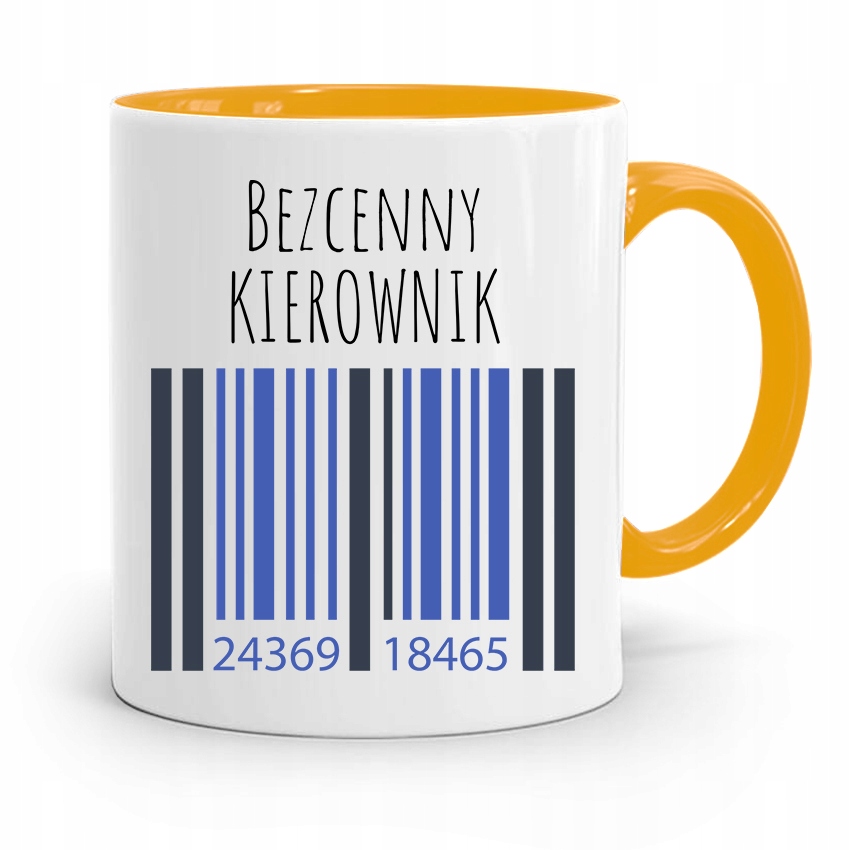 Kubek Żółty Kierownika Bezcenny Kierownik Prezent Z Nadrukiem Ze Zdjęciem