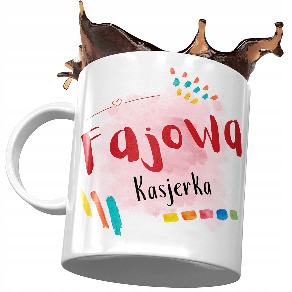 Kubek Dla Kasjerki Fajowa Kasjerka Prezent Z Nadrukiem Ze Zdjęciem