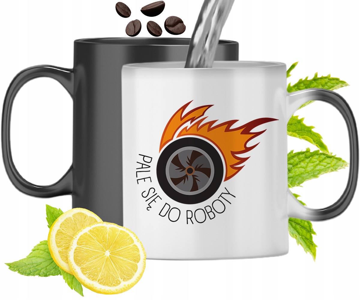 Kubek Magiczny Dla Mechanika Zmieniający Kolor Z Nadrukiem Ze Zdjęciem