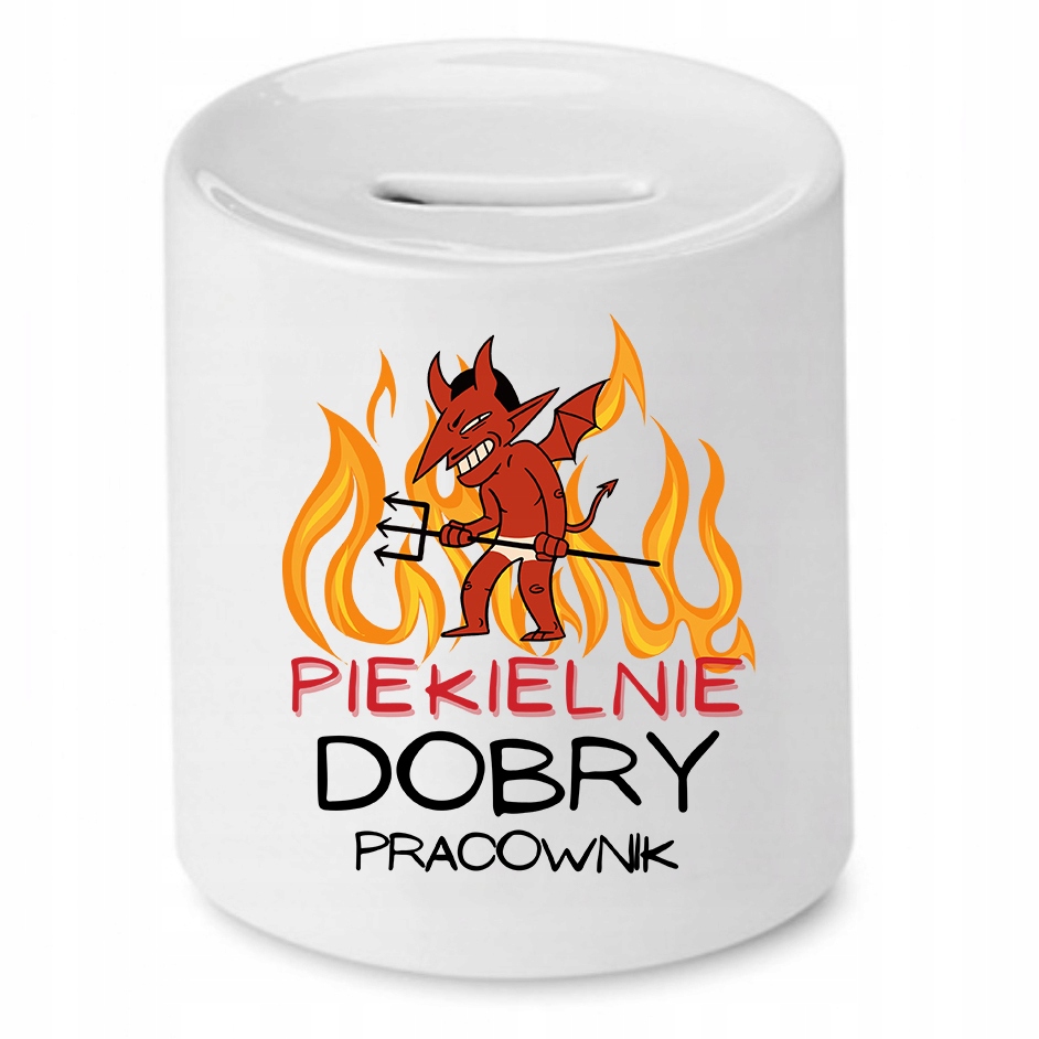 Dla Pracownika Skarbonka Piekielnie Dobry Z Nadrukiem Ze Zdjęciem
