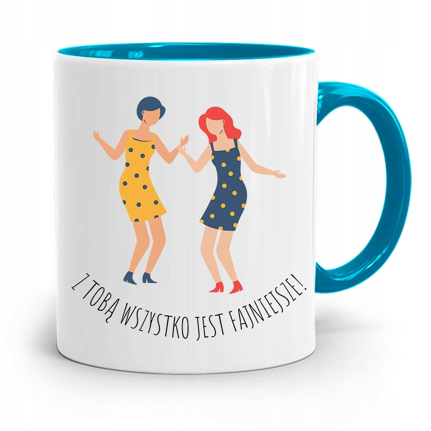 Kubek Błękitny Przyjaciel Wszystko Jest Fajniejsze Z Nadrukiem Ze Zdjęciem