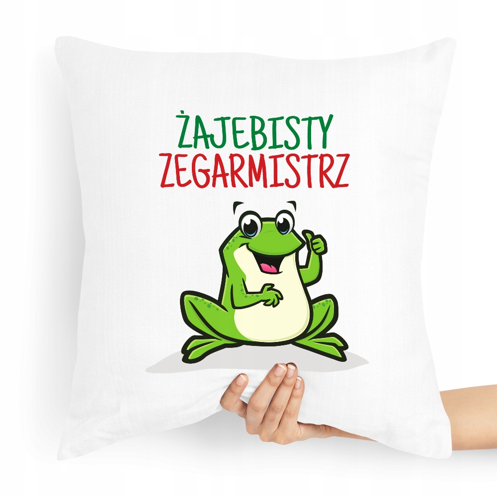 Poduszka Dla Zegarmistrza Żajebisty Zegarmistrz Z Nadrukiem Ze Zdjęciem