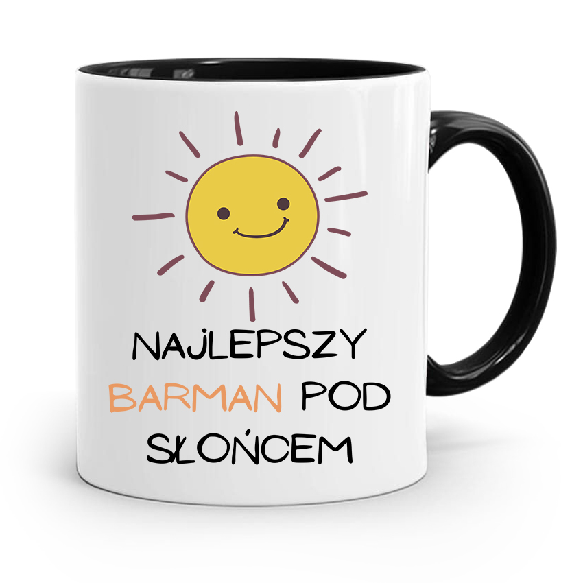 Kubek Prezent Dla Barmana Najlepszy Pod Słońcem Z Nadrukiem Ze Zdjęciem