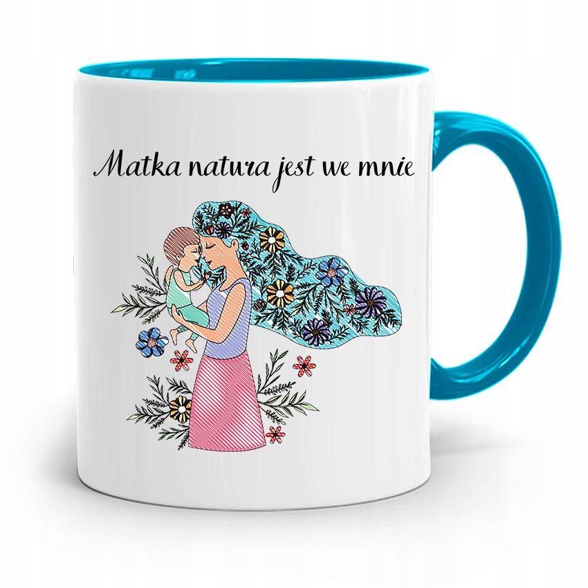 Kubek Błękitny Dla Mamy Matki Matka Natura Prezent Z Nadrukiem Ze Zdjęciem