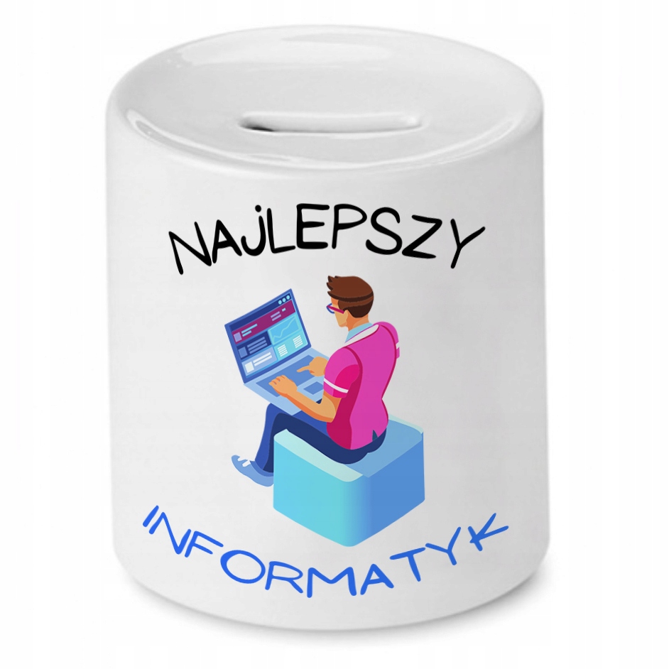 Skarbonka Informatyka Najlepszy Informatyk Prezent Z Nadrukiem Ze Zdjęciem