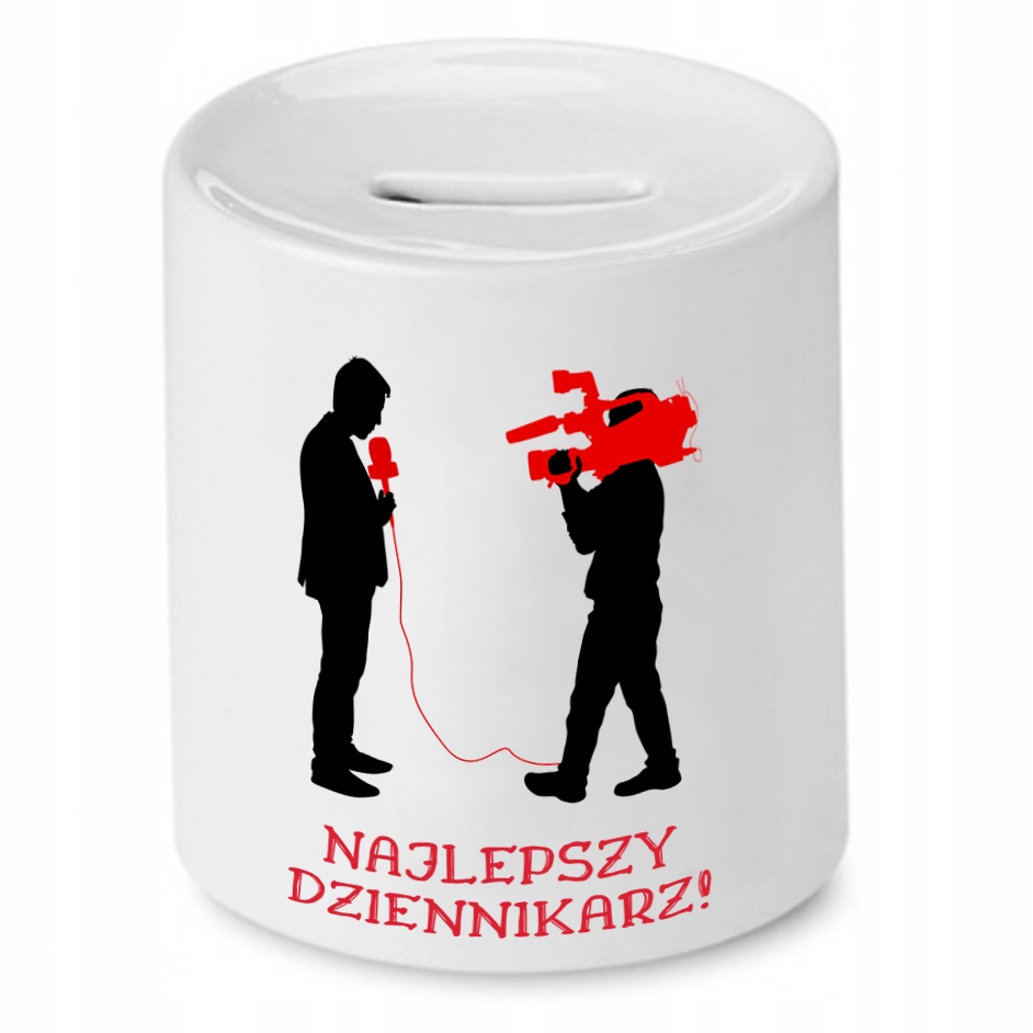 Skarbonka Dla Dziennikarza Najlepszy Dziennikarz Z Nadrukiem Ze Zdjęciem