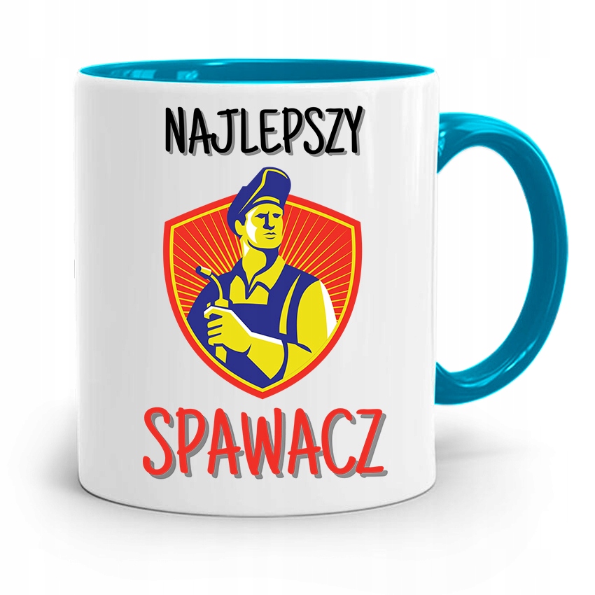 Kubek Błękitny Spawacza Najlepszy Spawacz Prezent Z Nadrukiem Ze Zdjęciem