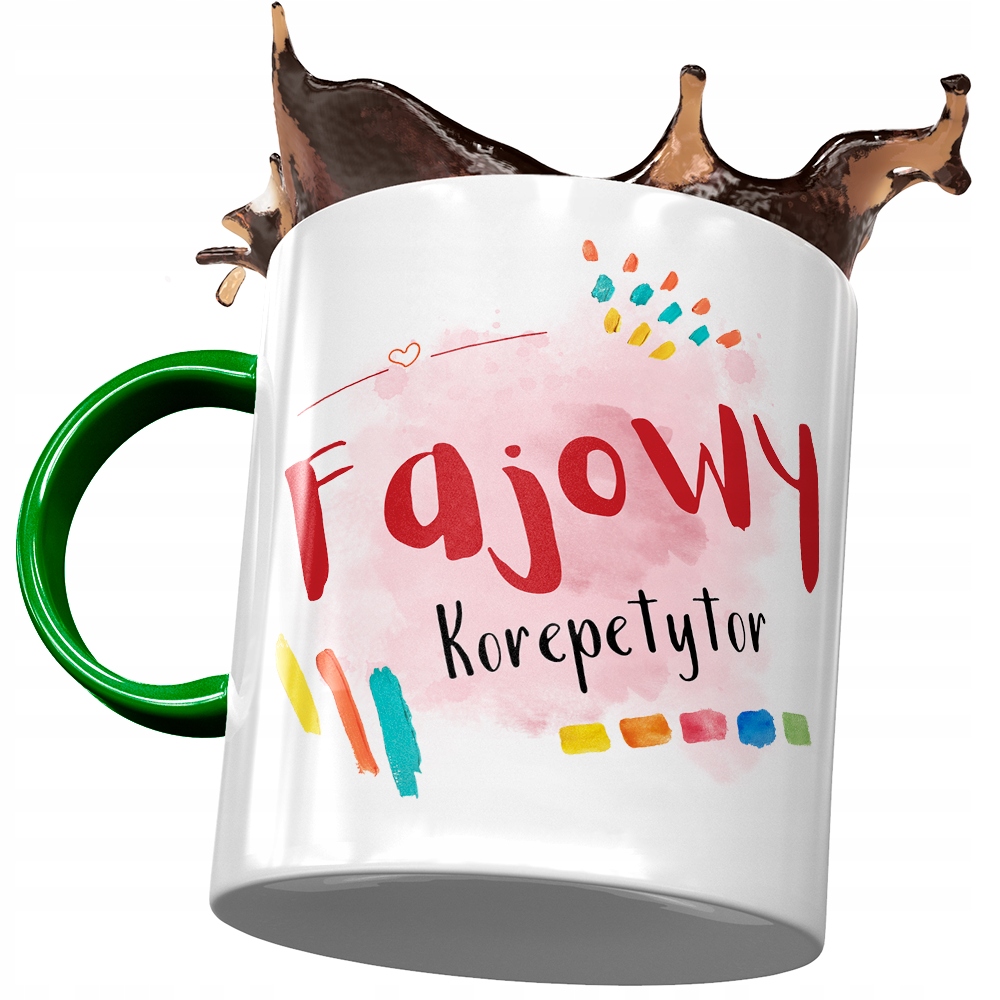 Kubek Zielony Dla Korepetytora Fajowy Prezent Z Nadrukiem Ze Zdjęciem