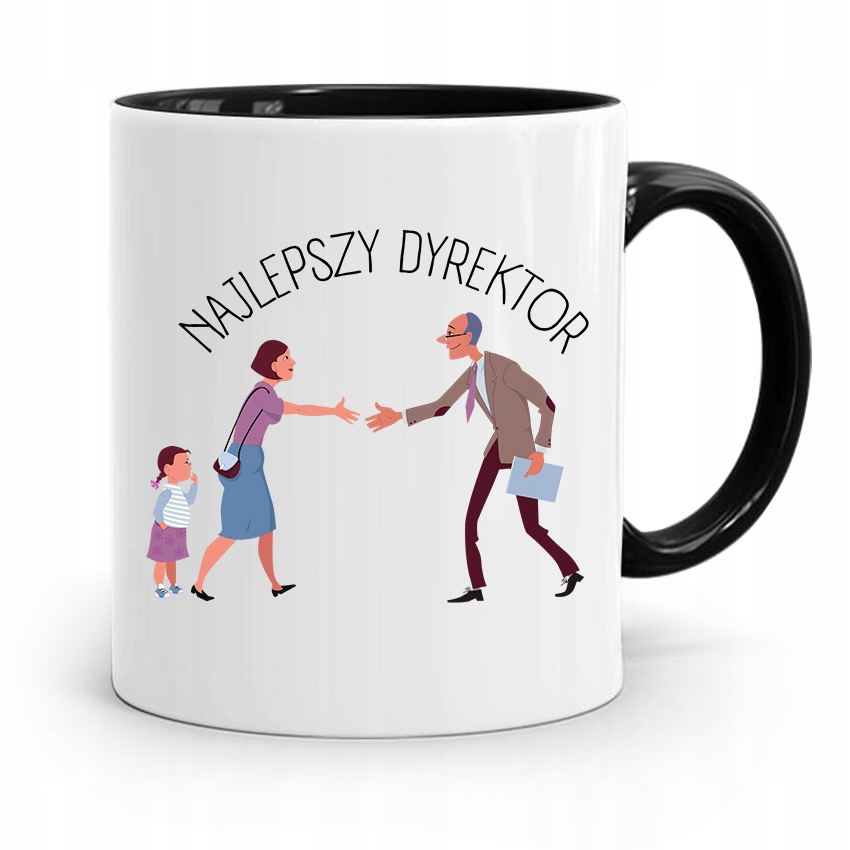 Dla Dyrektora Najlepszy Dyrektor Kubek Czarny Z Nadrukiem Ze Zdjęciem