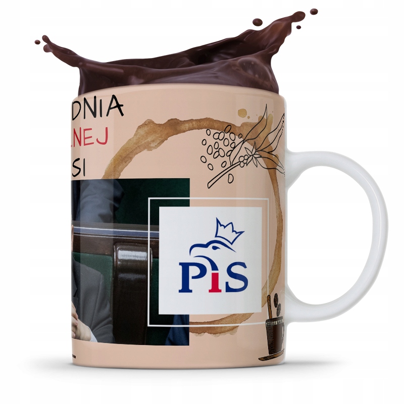 Kubek Full Print Prezesa Jarosław Kaczyński Pis Z Nadrukiem Ze Zdjęciem