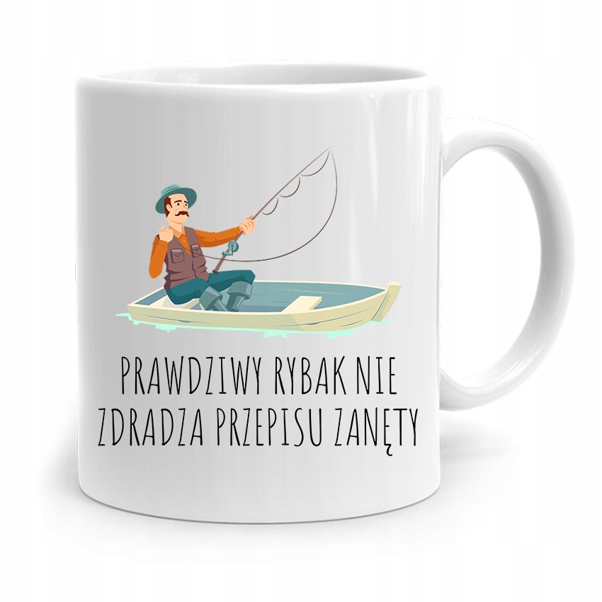 Kubek Prezent Wędkarza Rybaka Prawdziwy Rybak Z Nadrukiem Ze Zdjęciem