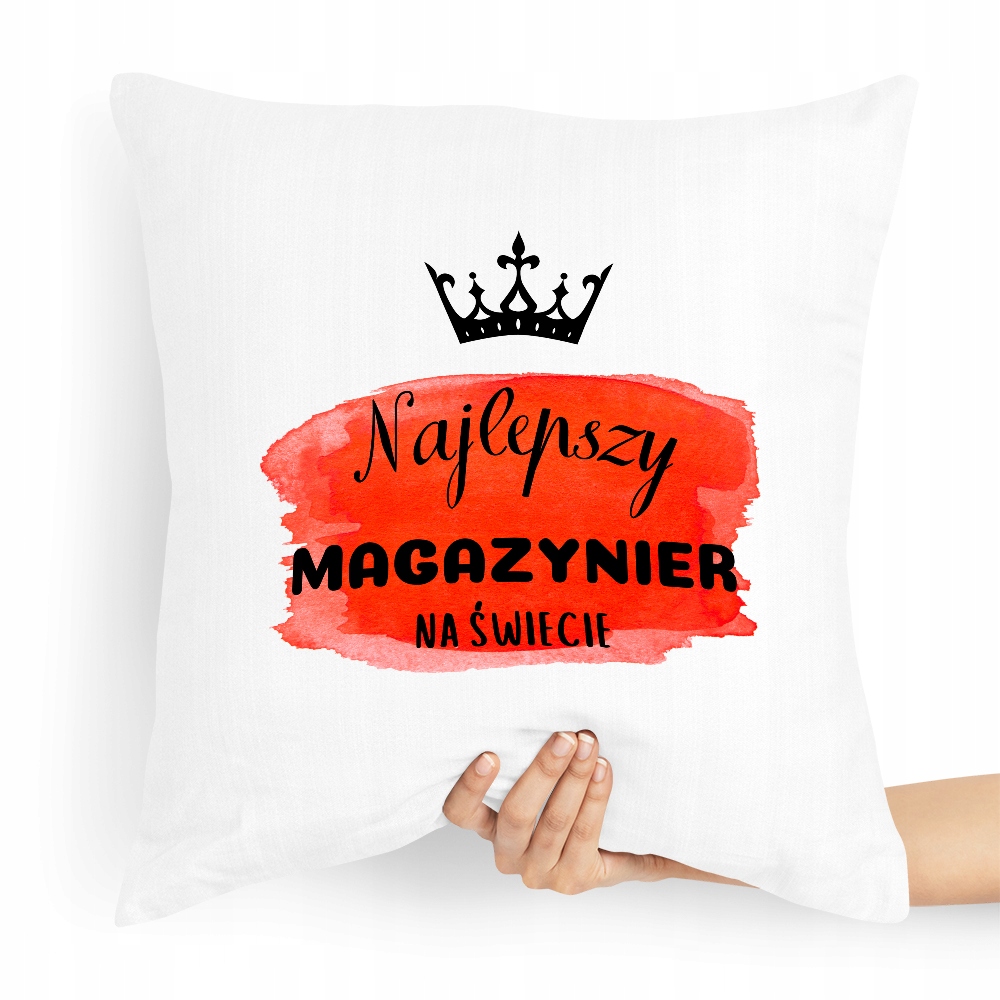 Poduszka Prezent Dla Najlepszego Magazyniera Z Nadrukiem Ze Zdjęciem