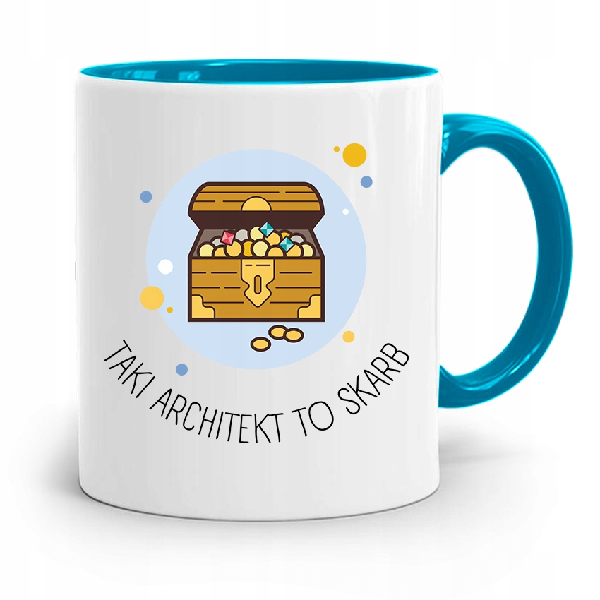 Kubek Błękitny Architekta To Skarb Prezent Z Nadrukiem Ze Zdjęciem