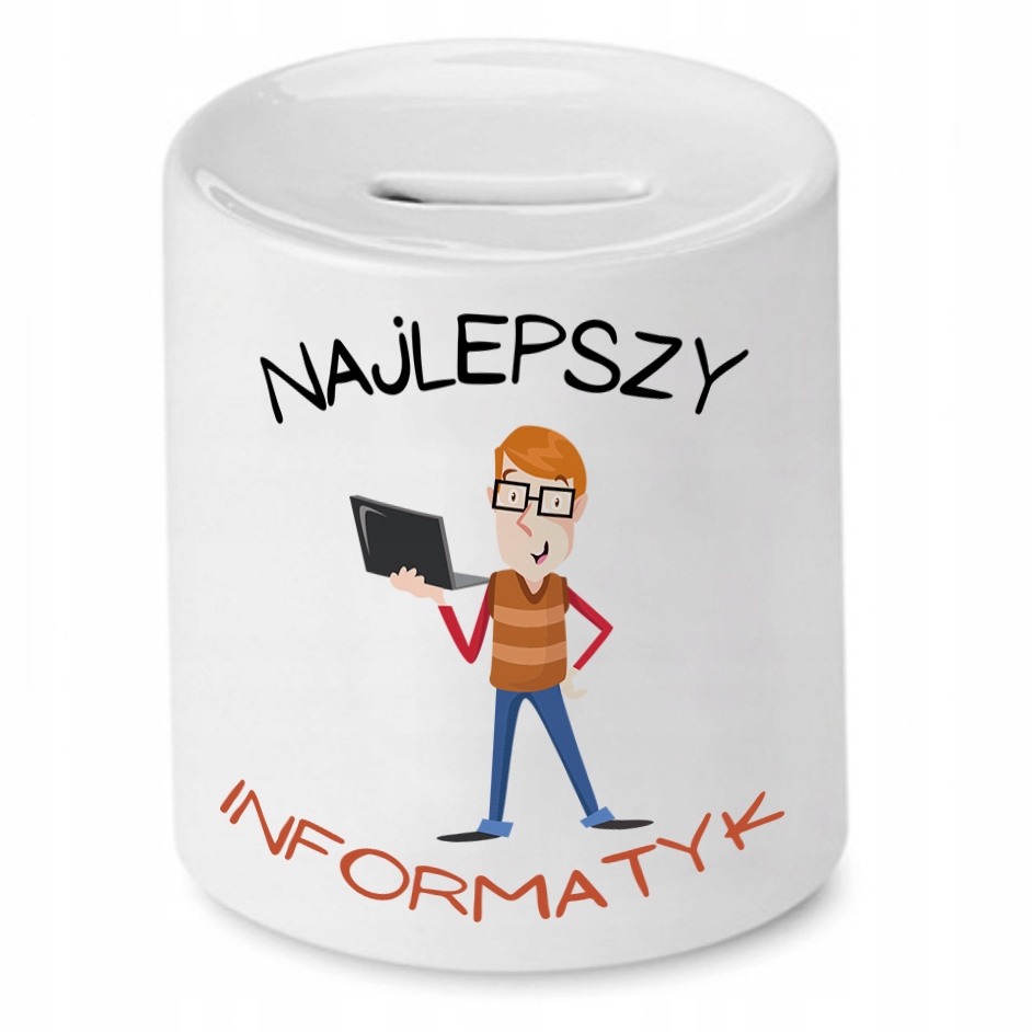 Skarbonka Informatyka Najlepszy Informatyk Prezent Z Nadrukiem Ze Zdjęciem