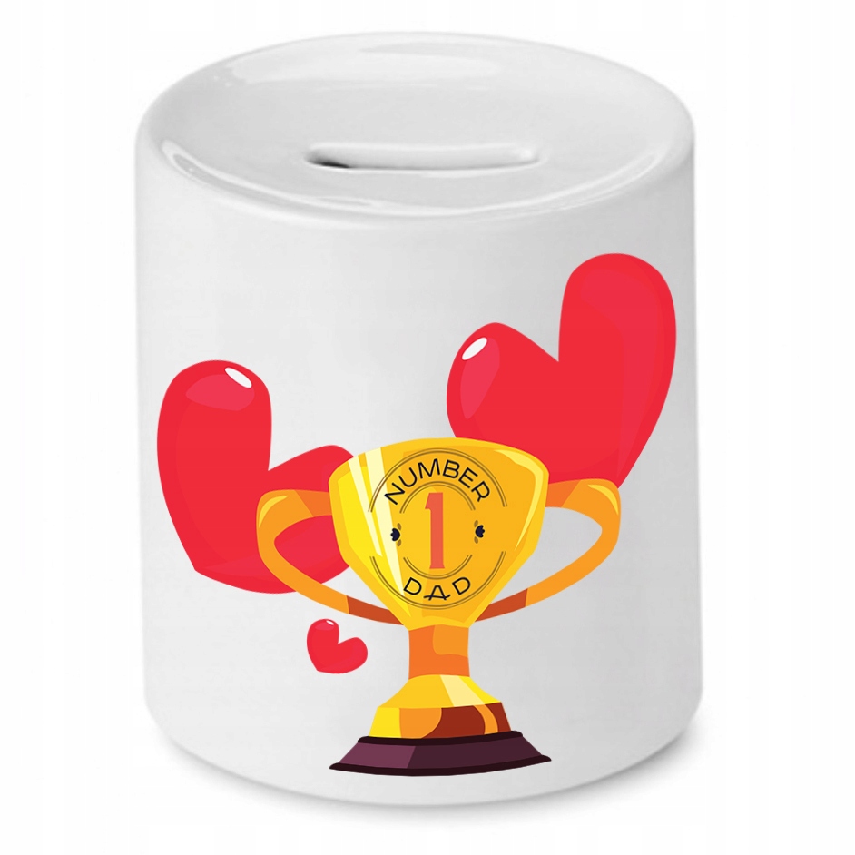 Skarbonka Dla Taty Number One Dad Prezent Z Nadrukiem Ze Zdjęciem