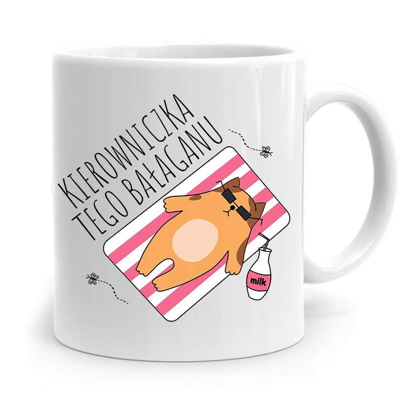 Kubek Prezent Szefowej Kierowniczka Tego Bałaganu Z Nadrukiem Ze Zdjęciem