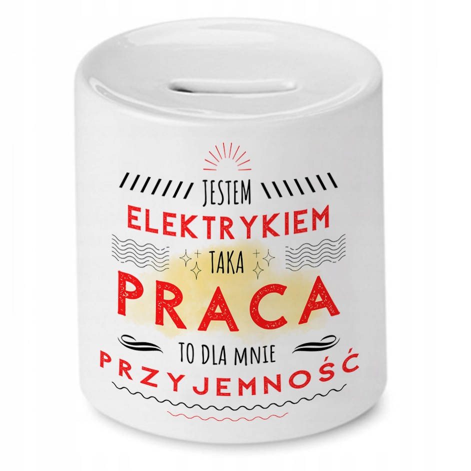 Skarbonka Dla Elektryka Idealny Imieniny Prezent Z Nadrukiem Ze Zdjęciem