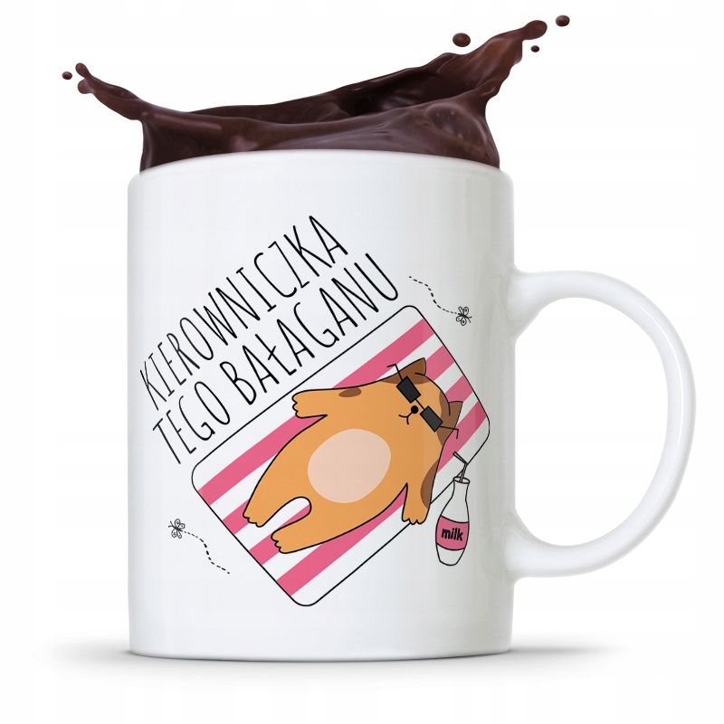 Kubek Prezent Dla Szefowej Kierowniczka Bałaganu Z Nadrukiem Ze Zdjęciem