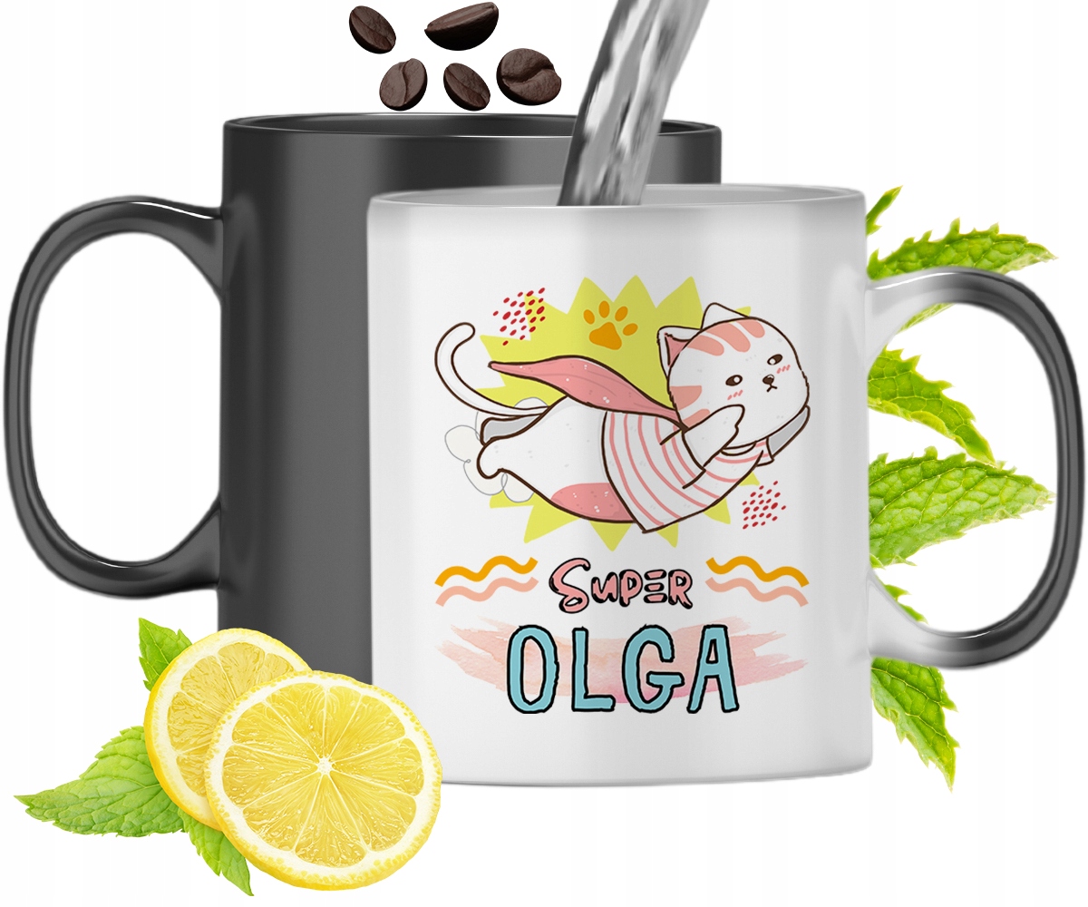 Dla Olgi Kubek Magiczny Córki Dziecka Prezent Z Nadrukiem Ze Zdjęciem