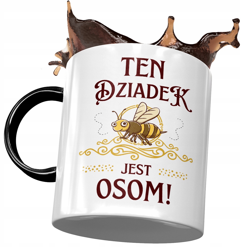 Kubek Czarny Dla Dziadka Dzień Dziadka Na Prezent Z Nadrukiem Ze Zdjęciem