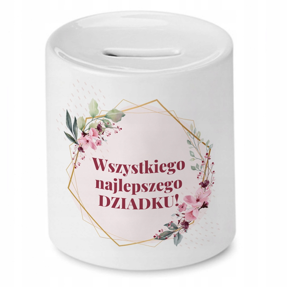 Skarbonka Dzień Dziadka Wszystkiego Najlepszego Z Nadrukiem Ze Zdjęciem