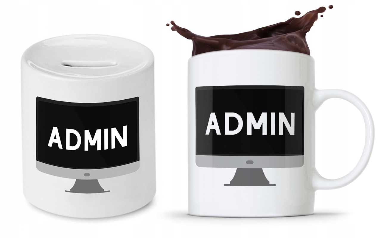 Zestaw Dla Informatyka Prezent Kubek + Skarbonka Z Nadrukiem Ze Zdjęciem