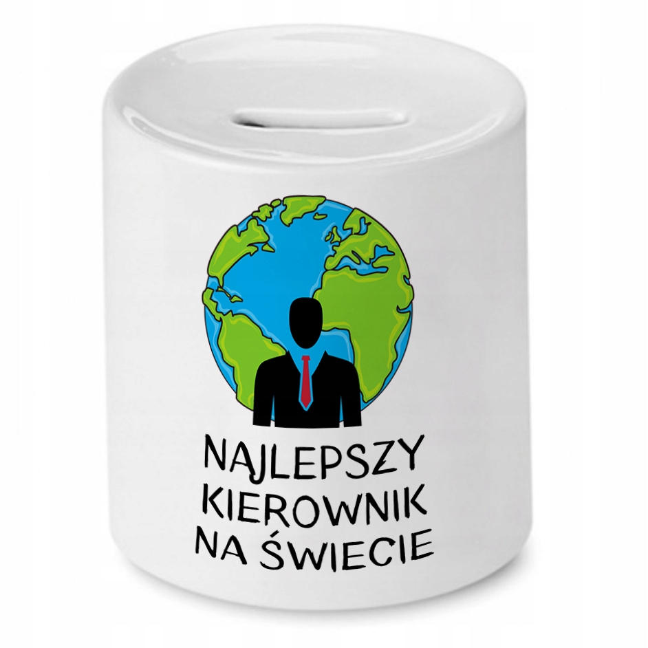 Skarbonka Dla Kierownika Najlepszy Na Świecie Z Nadrukiem Ze Zdjęciem