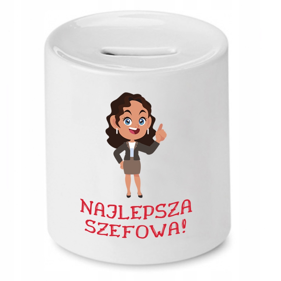 Skarbonka Dla Szefa Szefowa Najlepsza Szefowa Z Nadrukiem Ze Zdjęciem
