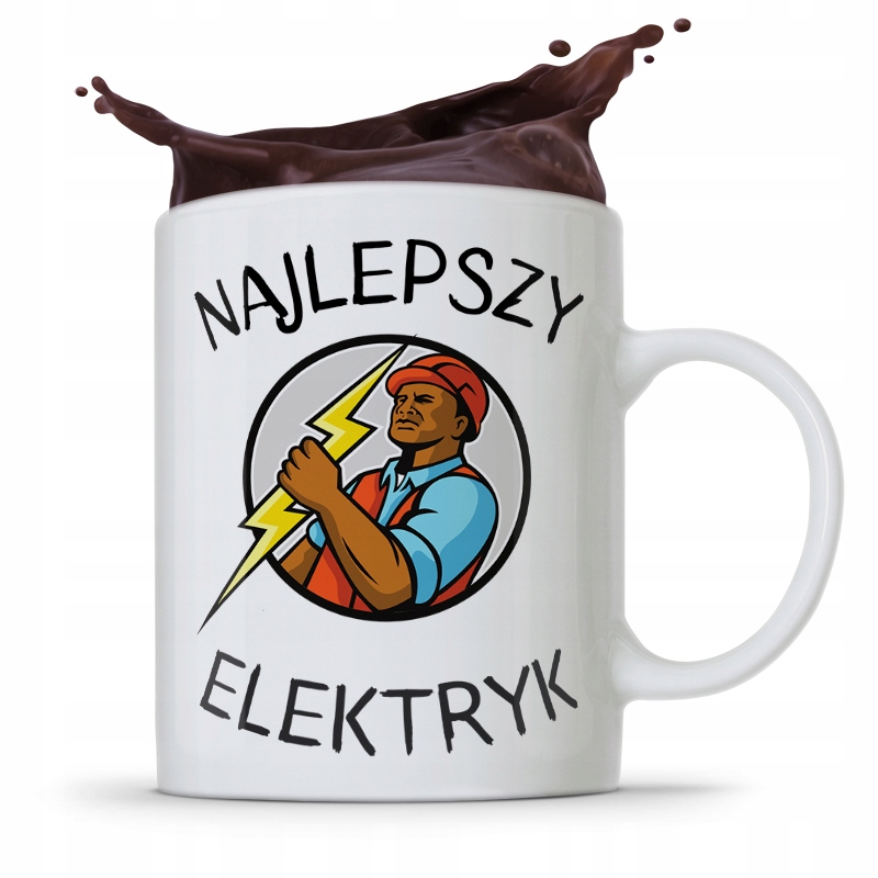 Kubek Prezent Dla Elektryka Najlepszy Elektryk Z Nadrukiem Ze Zdjęciem
