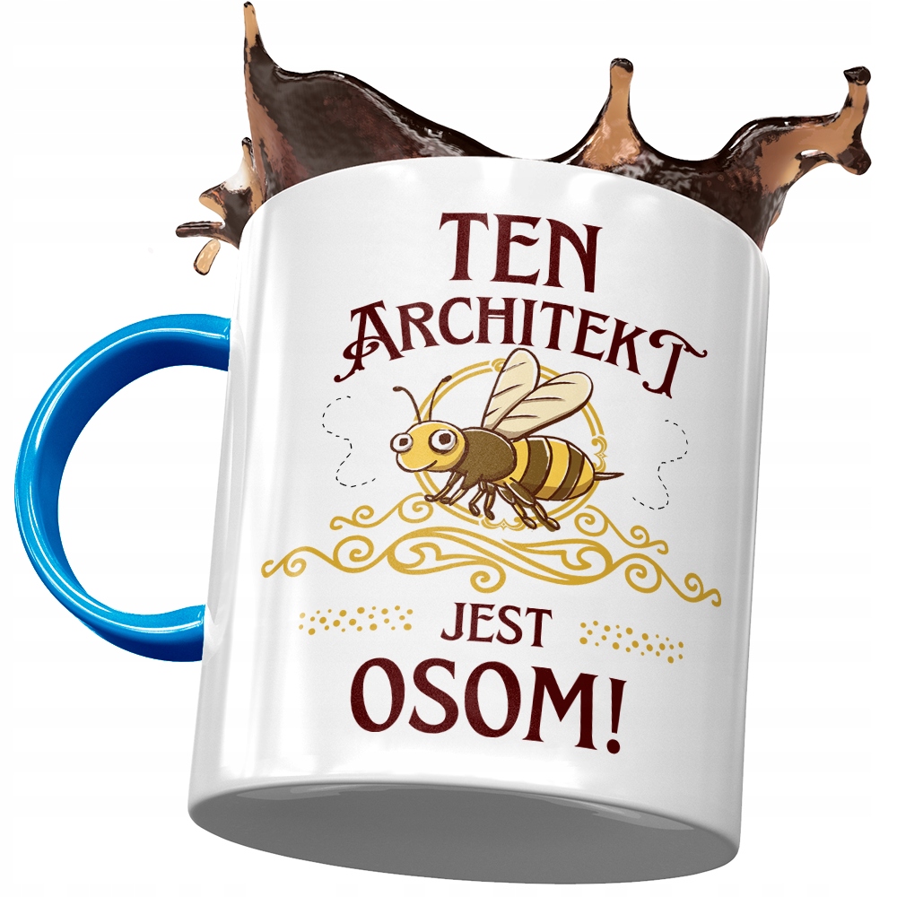 Kubek Błękitny Dla Architekta Ten Architekt Jest Z Nadrukiem Ze Zdjęciem