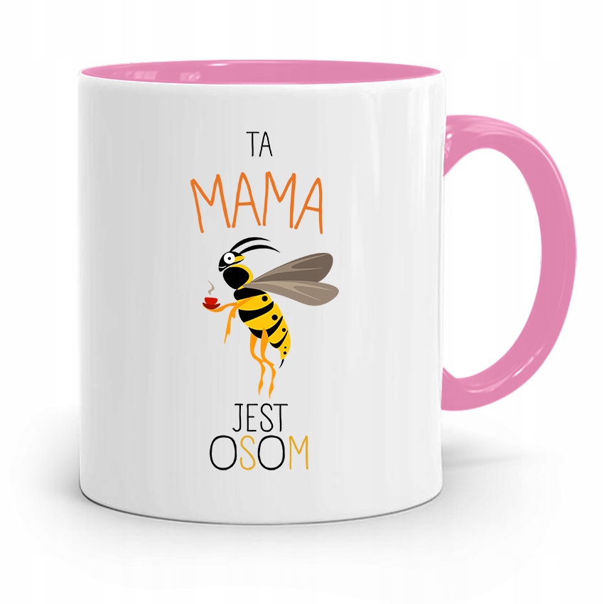 Kubek Różowy Prezent Dla Mamy Ta Mama Jest Osom Z Nadrukiem Ze Zdjęciem