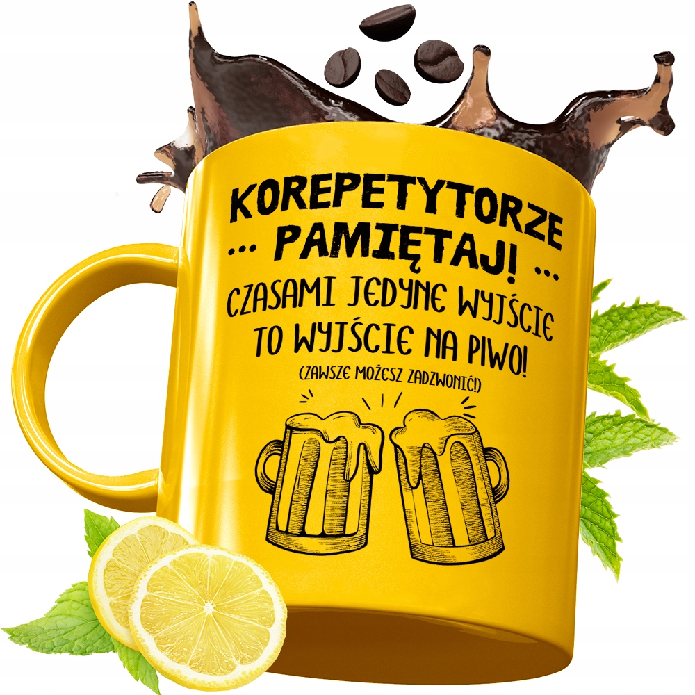 Złoty Kubek Premium Dla Korepetytora Prezent Z Nadrukiem Ze Zdjęciem