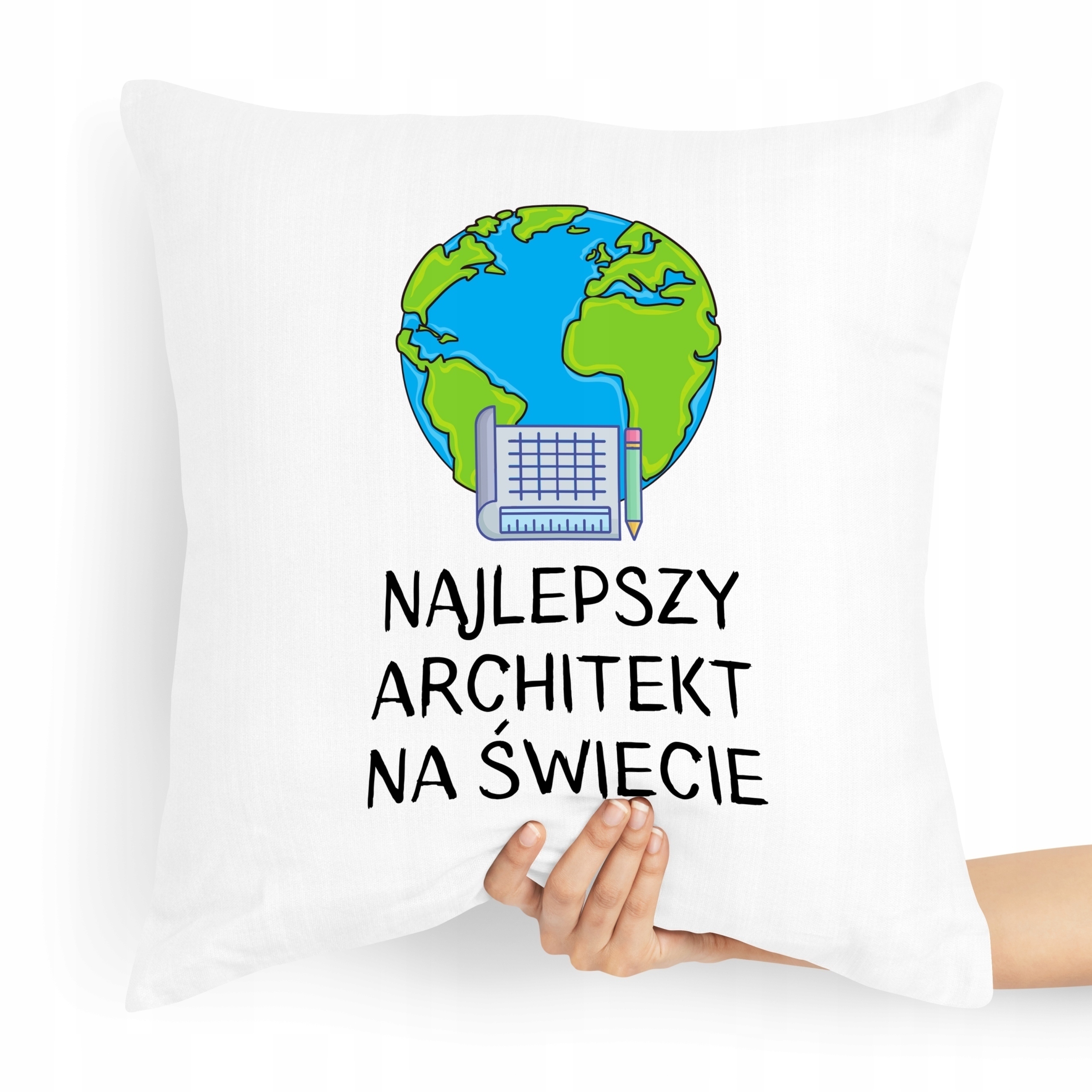 Poduszka Prezent Dla Najlepszego Architekta Z Nadrukiem Ze Zdjęciem