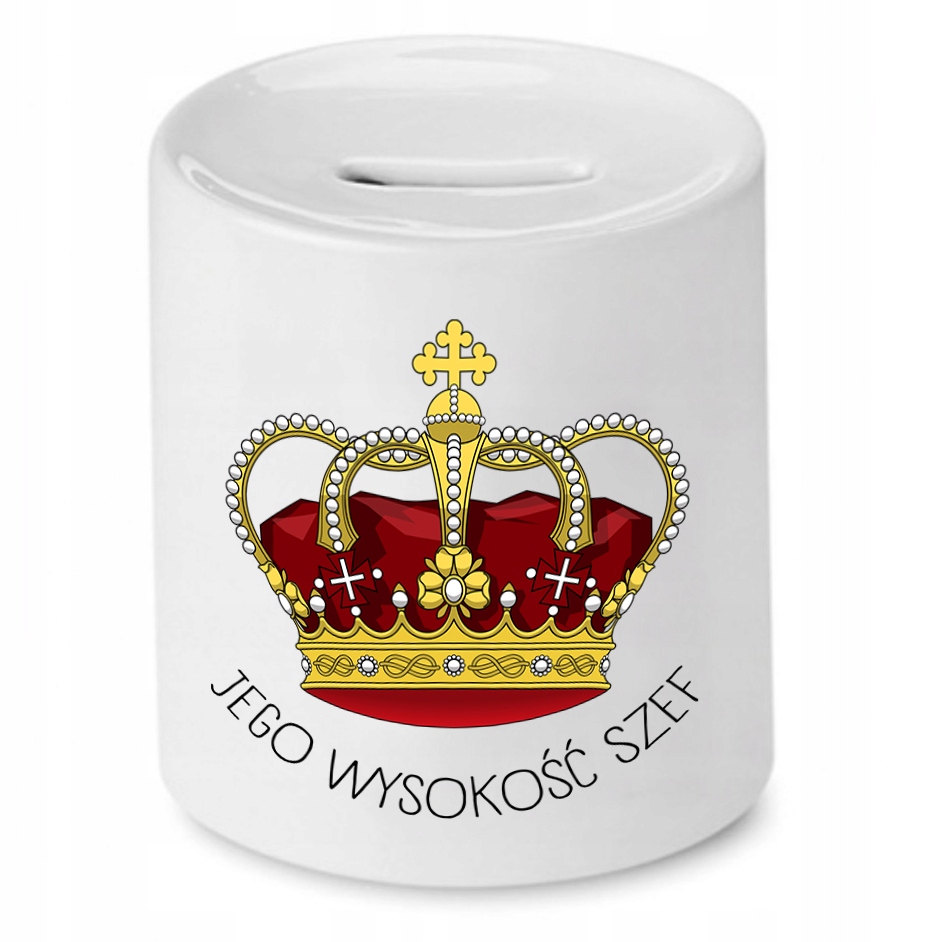 Skarbonka Dla Szefa Szefowa Jego Wysokość Szef Z Nadrukiem Ze Zdjęciem
