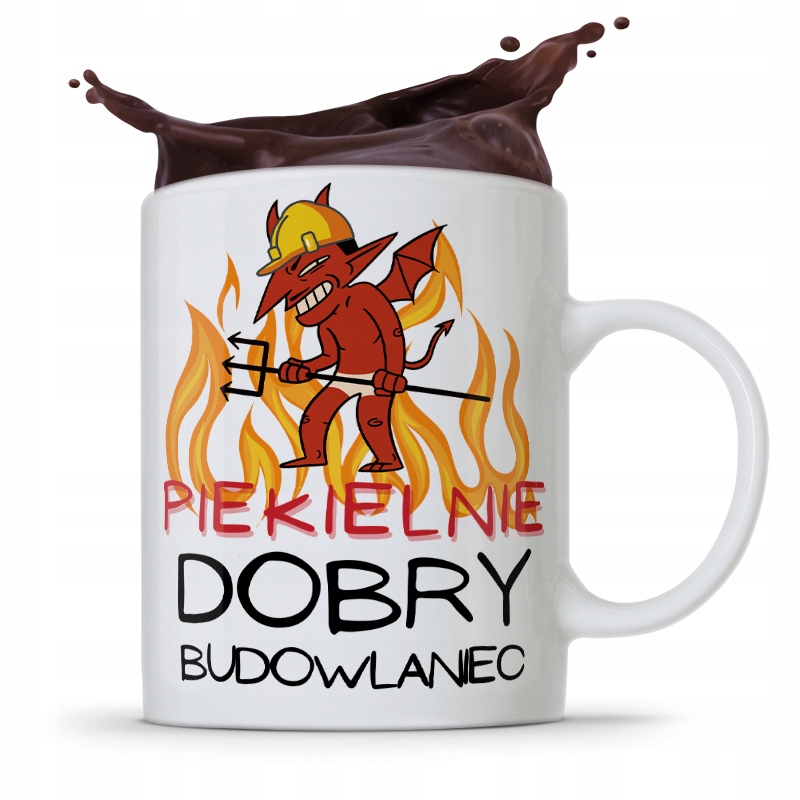 Kubek Budowlańca Majstra Nic Tak Nie Denerwuje Z Nadrukiem Ze Zdjęciem