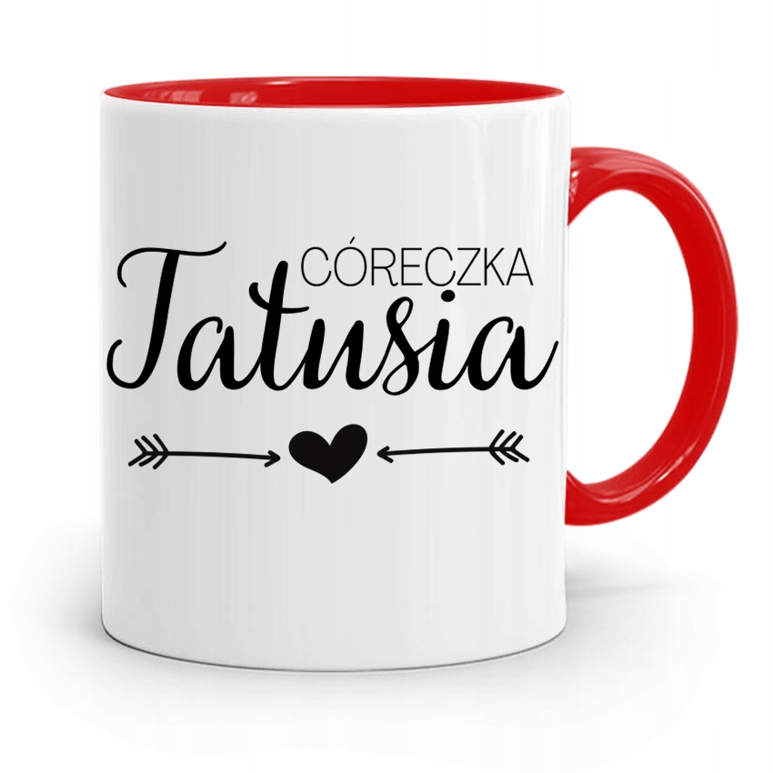 Kubek Czerwony Dzień Dziecka Córeczka Tatusia Z Nadrukiem Ze Zdjęciem