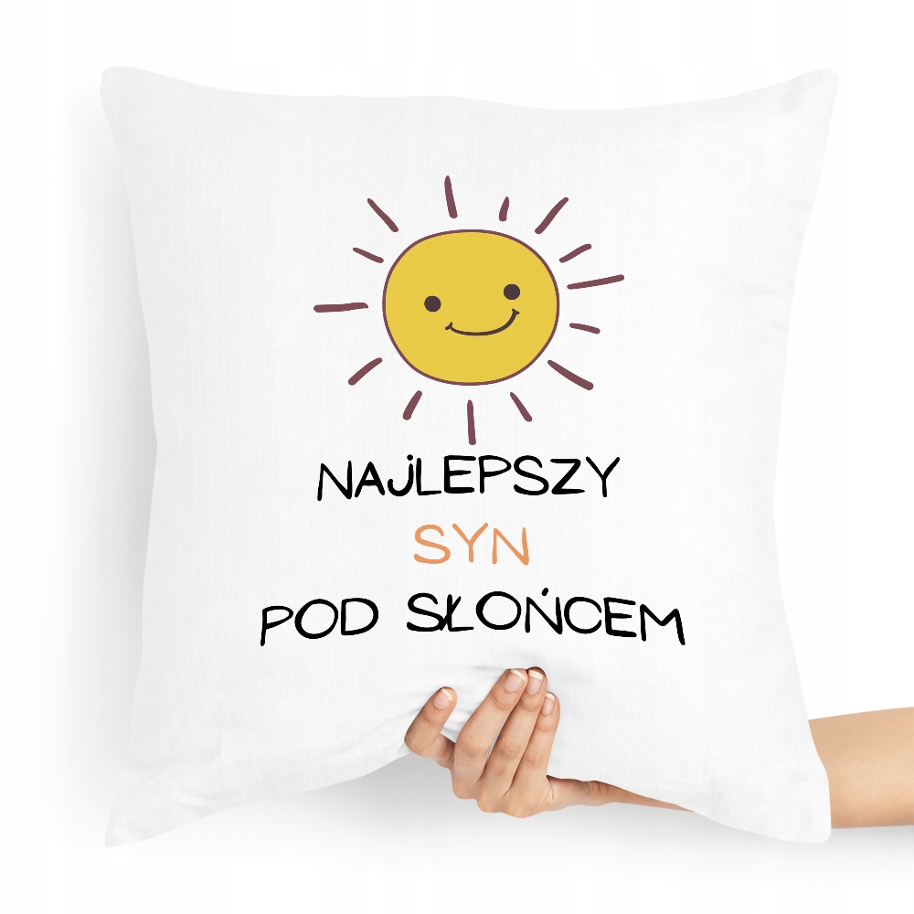 Poduszka Prezent Dla Syna Najlepszy Pod Słońcem Z Nadrukiem Ze Zdjęciem