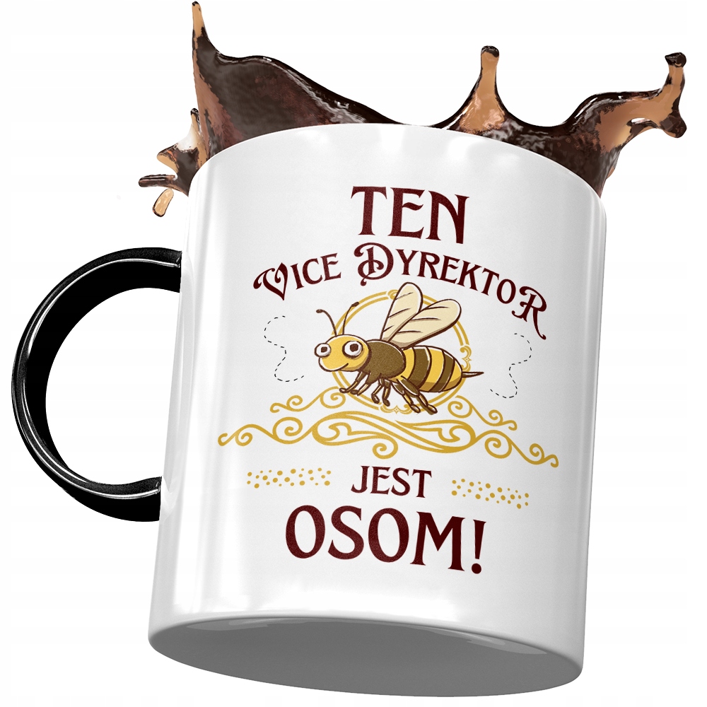 Kubek Czarny Dla Vice Dyrektora Jest Osom Kubek Z Nadrukiem Ze Zdjęciem