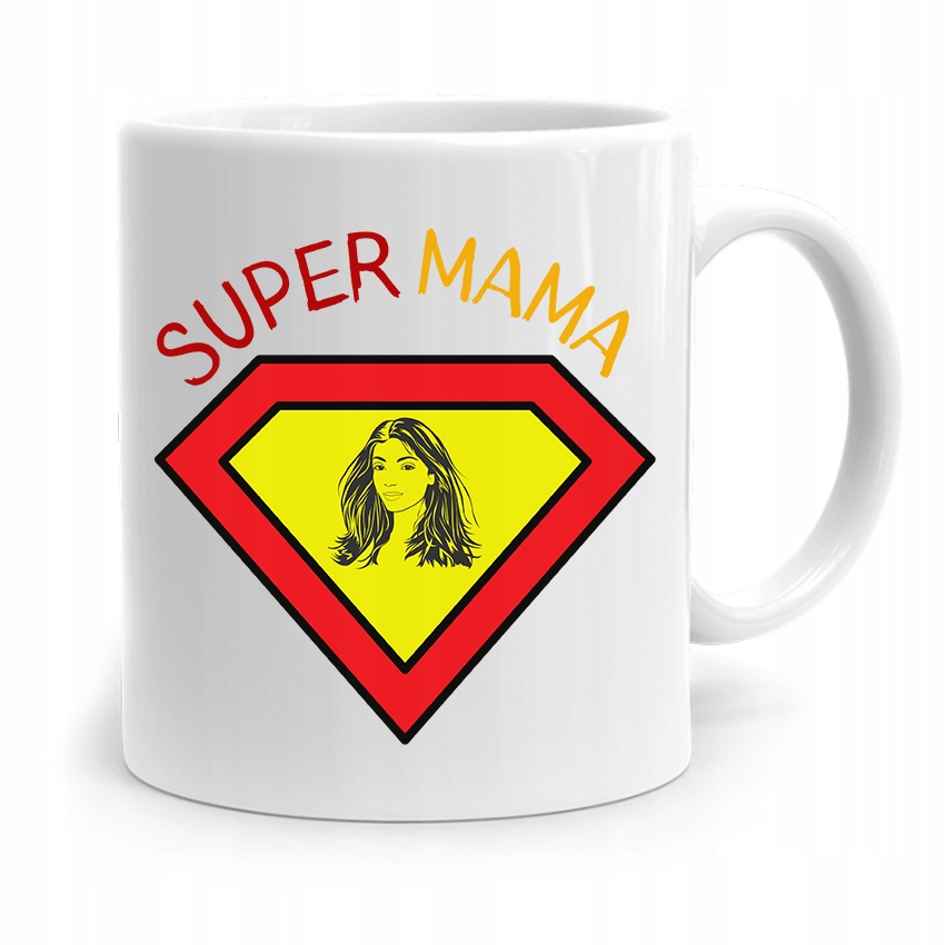 Kubek Prezent Dla Mamy Matki Super Mama Z Nadrukiem Ze Zdjęciem
