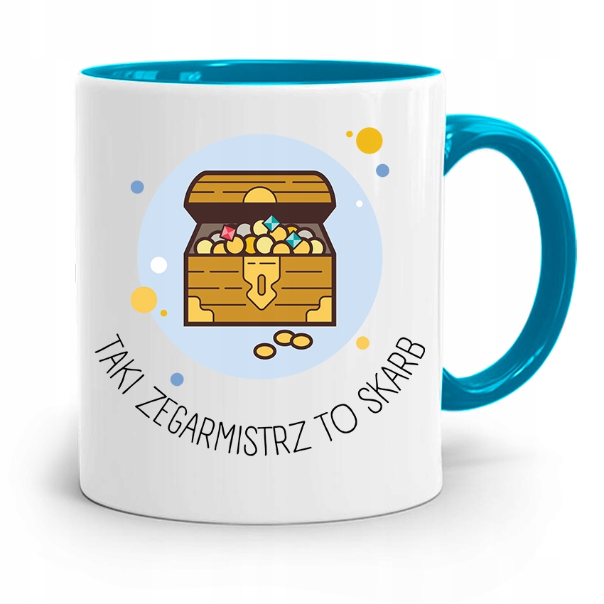 Kubek Błękitny Dla Zegarmistrza To Skarb Prezent Z Nadrukiem Ze Zdjęciem