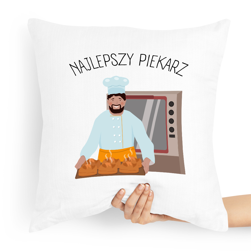 Poduszka Prezent Dla Piekarza Najlepszy Piekarz Z Nadrukiem Ze Zdjęciem