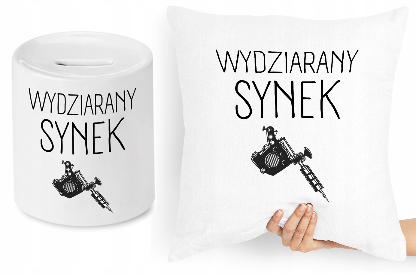 Dla Syna Zestaw Poduszka + Skarbonka Prezent Z Nadrukiem Ze Zdjęciem